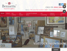 Tablet Screenshot of bennettsartgallery.com